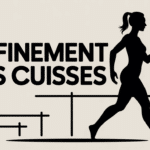 Silhouette féminine en marche pour affinement cuisses
