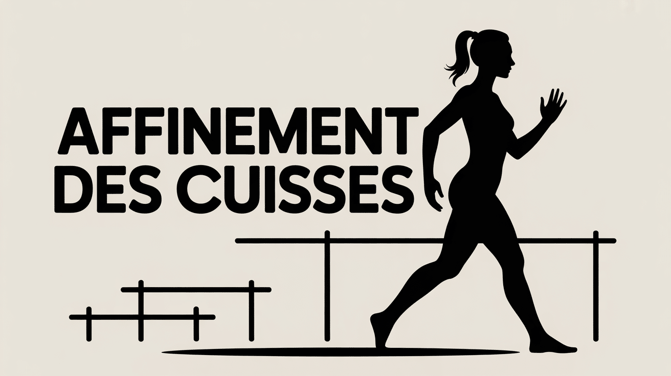 Silhouette féminine en marche pour affinement cuisses