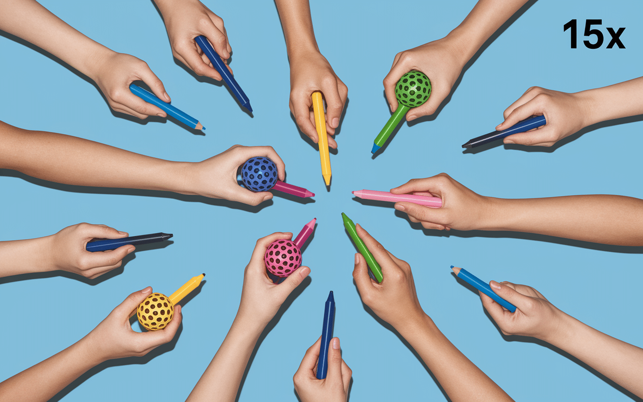Affiner ses doigts, exercices balle et crayon