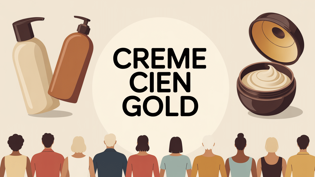 Visuel affiche centrale Crème Cien Gold pot ouvert bien-être pour tous