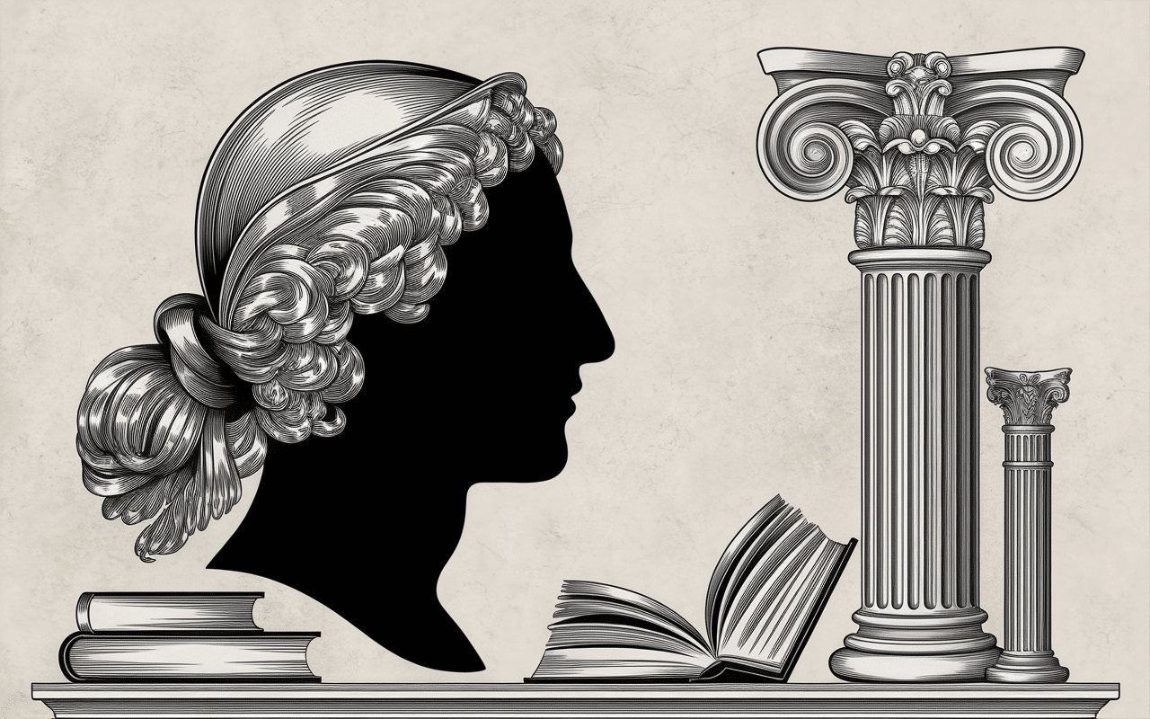 Profil silhouette nez aquilin arête courbée