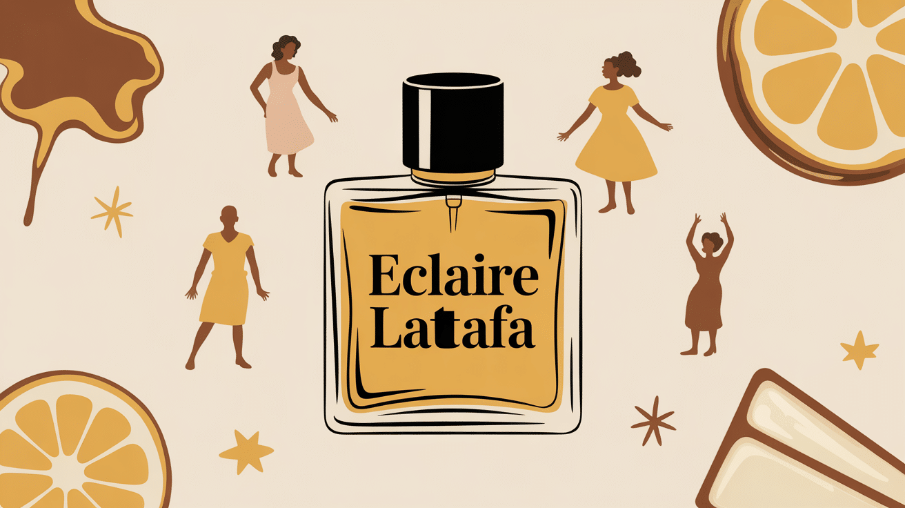 Flacon Eclaire Lattafa avec notes caramel lait vanille