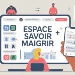 Espace Savoir Maigrir sur ordinateur et mobile, icons securite, carnet, support en ligne