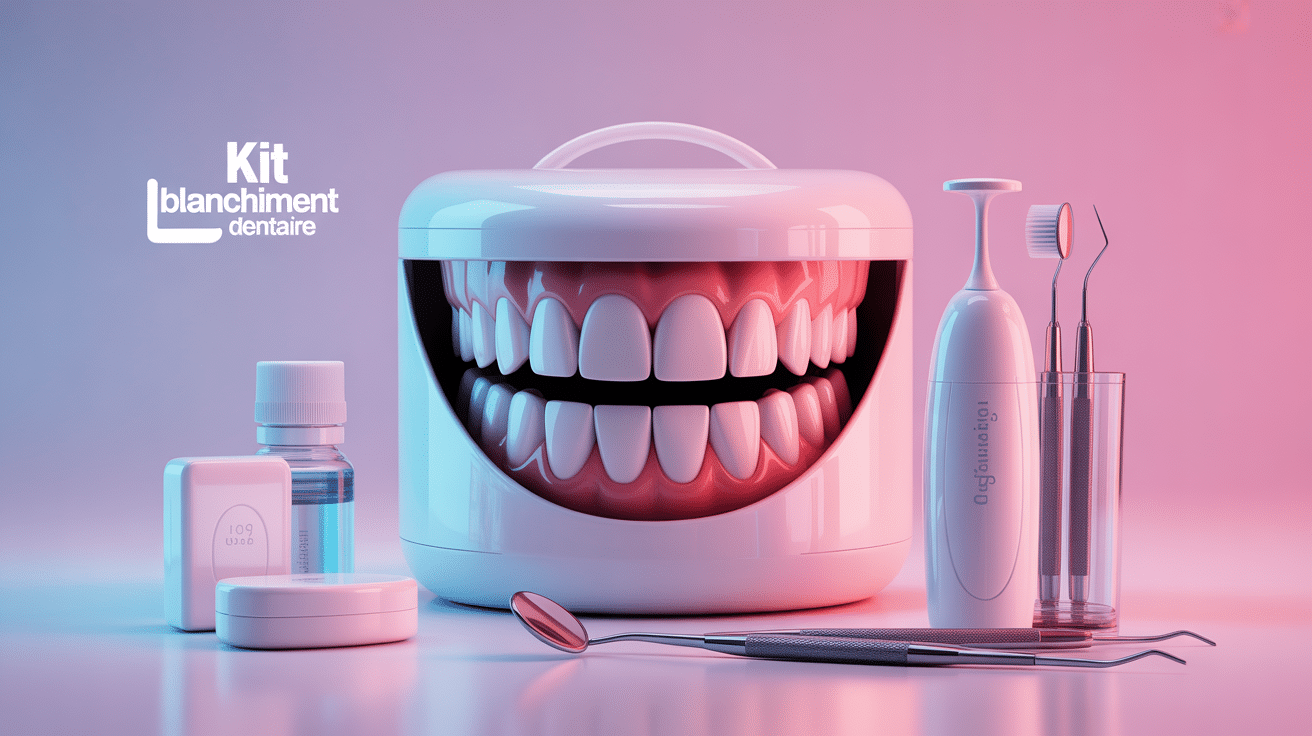 Kit blanchiment dentaire maison avec LED gel bandes