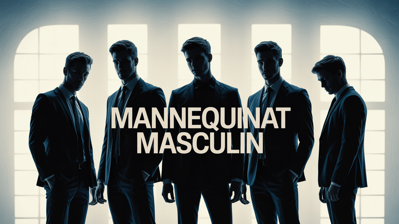 Silhouettes mannequinat masculin morphologies variées confiant