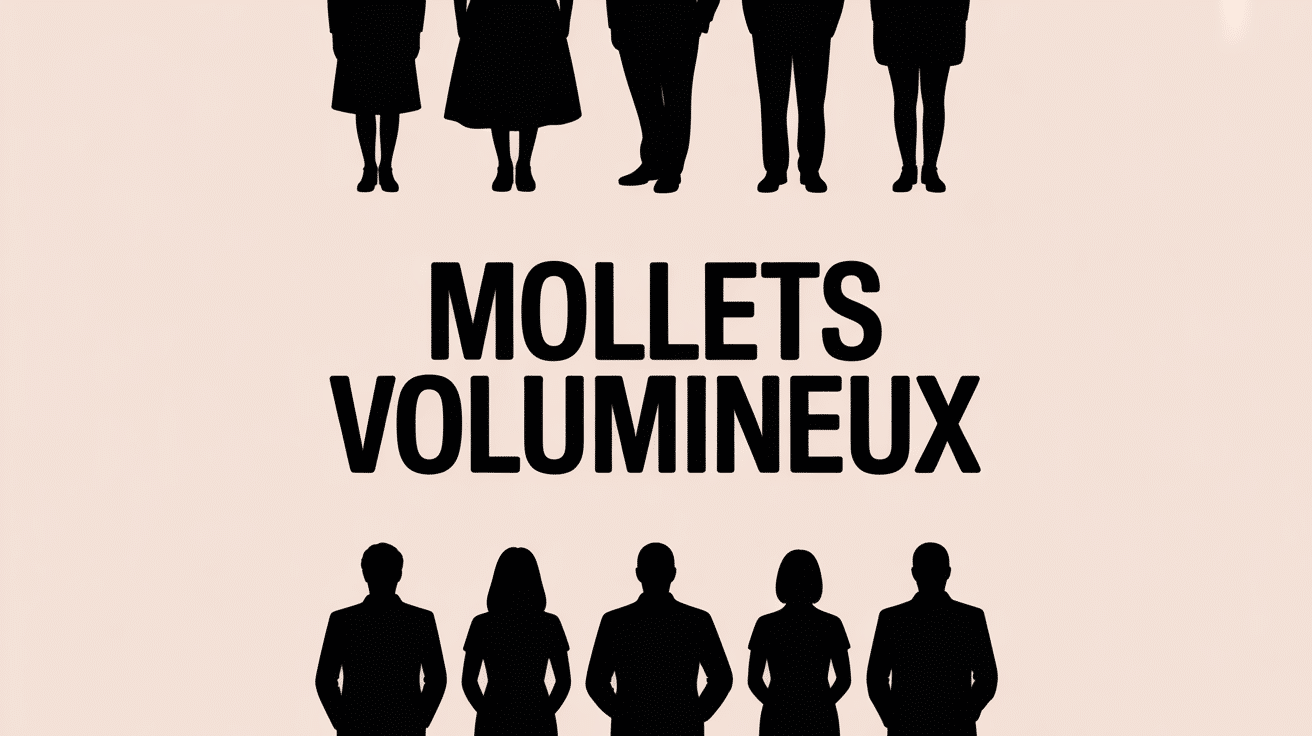 différentes silhouettes avec mollets volumineux