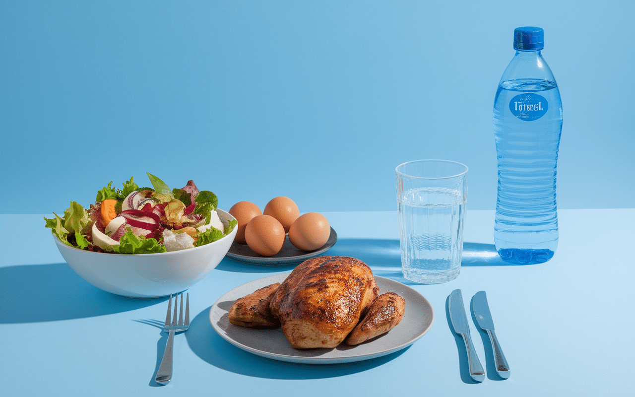 Assiette saine et hydratation pour affiner les cuisses