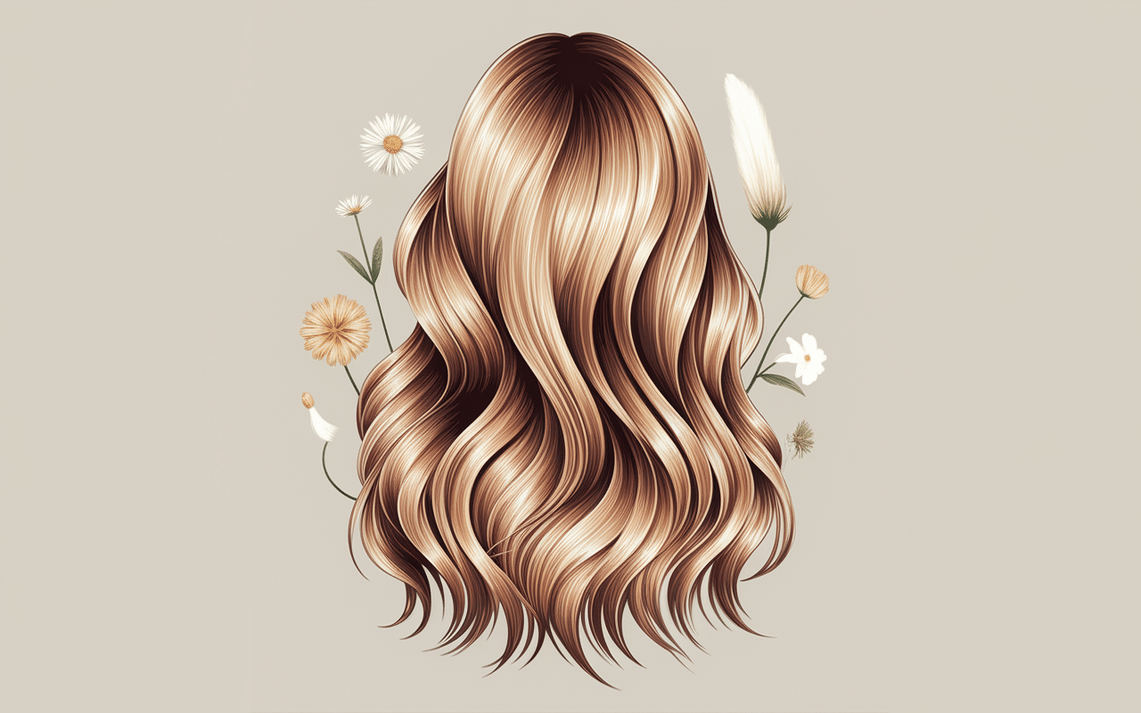 Mèches or dans les cheveux soin fioles