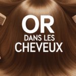 Soin or dans les cheveux illustration luxe