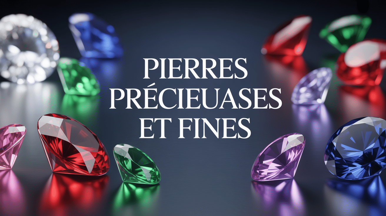 gemmes pierres precieuses fines fond sombre