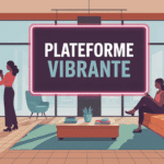 Plateforme vibrante au centre d'un salon lumineux, ambiance bien-être