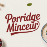 Bol de porridge minceur avec fruits rouges et lait végétal