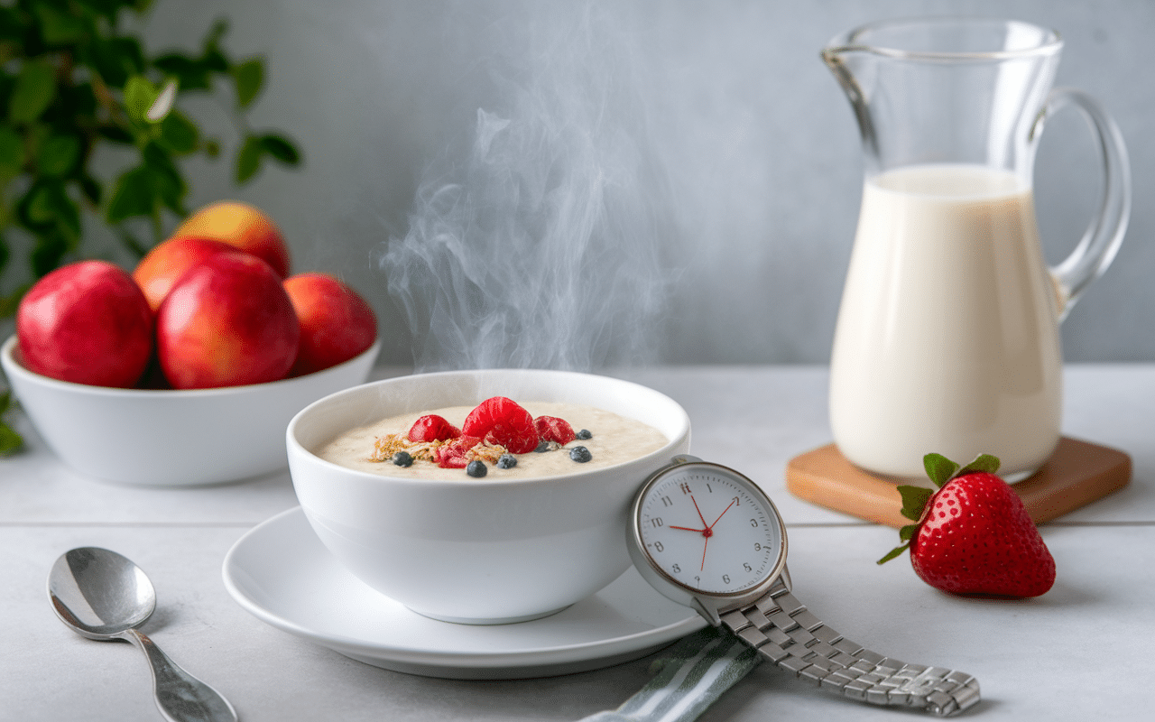 Bol de porridge minceur express préparation rapide