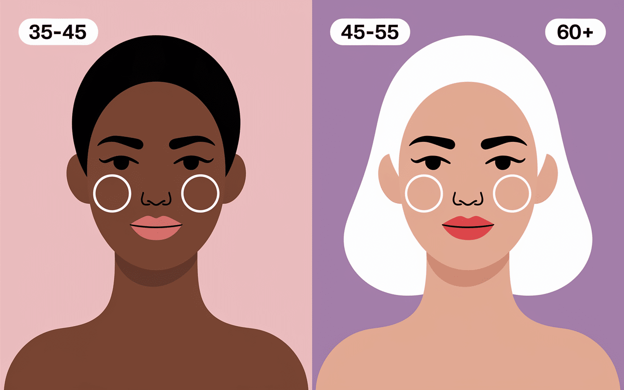 avant apres radiofrequence visage par tranche d age