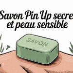 Savon Pin Up Secret sur peau fragile, ambiance clinique, nature
