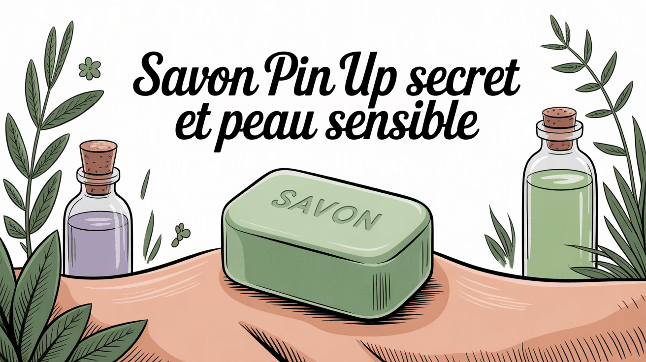 Savon Pin Up Secret sur peau fragile, ambiance clinique, nature