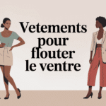 Silhouettes feminines devant dressing avec vetements pour flouter le ventre