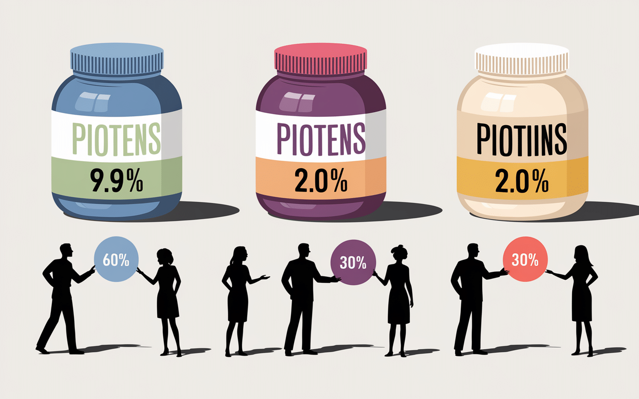 Graphique avis trustscore %, proteines Foodspring