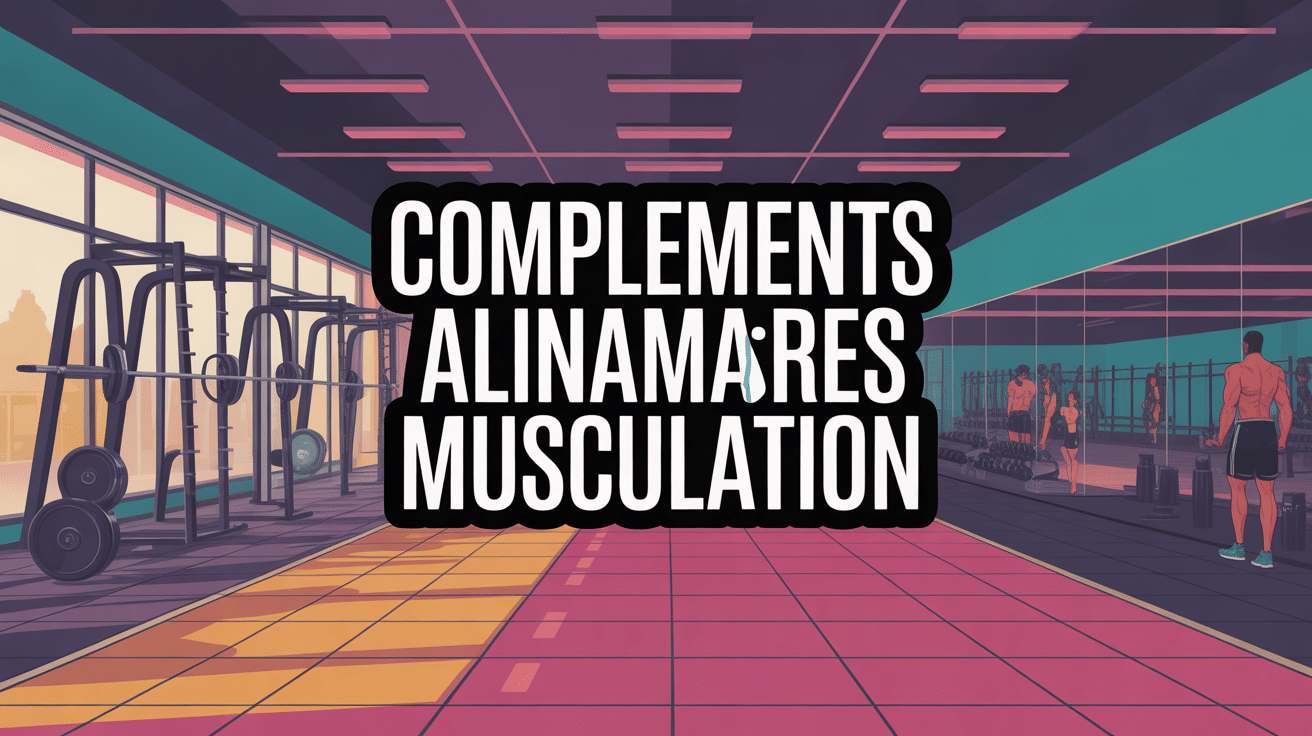 Illustration salle de musculation avec complements alimentaires musculation