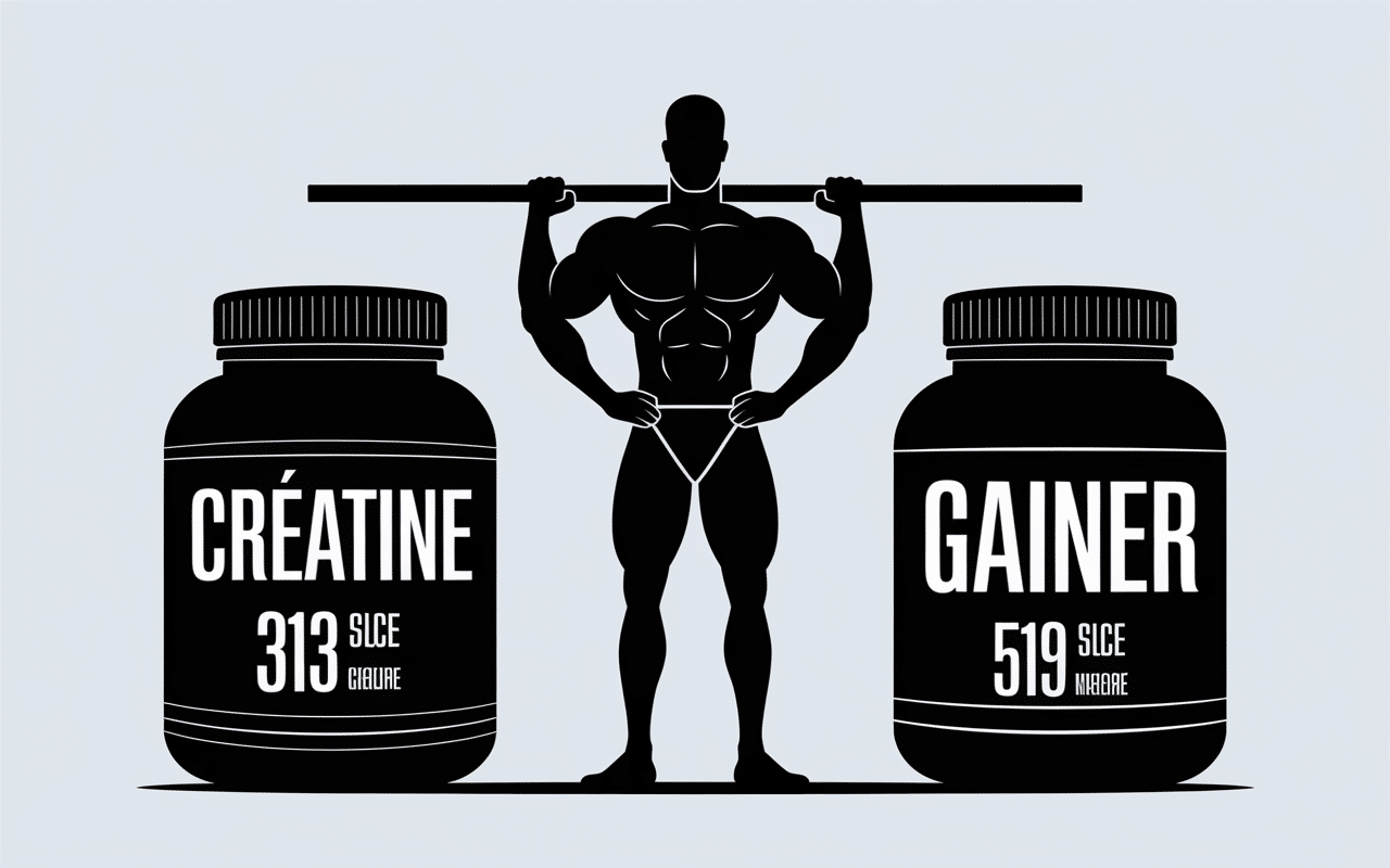 Produits creatine whey gainer pour complements alimentaires musculation