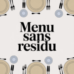 Table avec menu sans residu, ambiance sobre