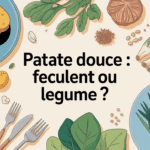 Assiette équilibrée patate douce féculent ou légume
