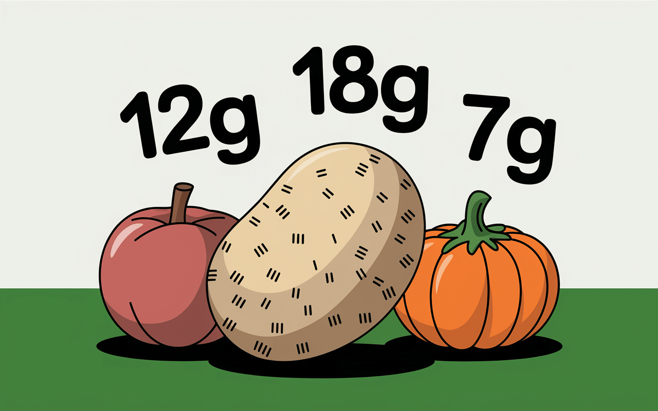 Comparatif patate douce pomme de terre carotte chiffres