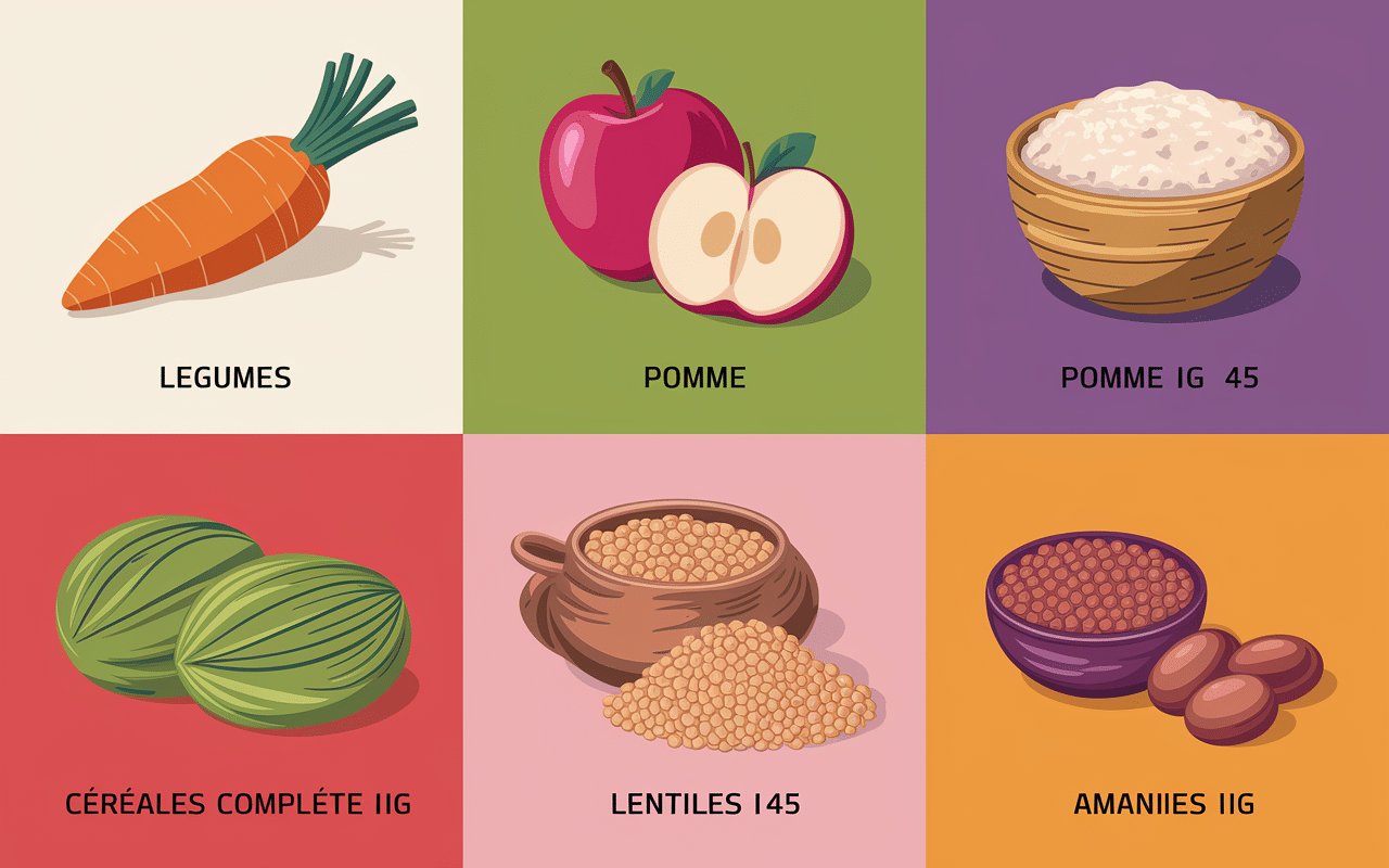 exemples aliments ig bas par catégorie