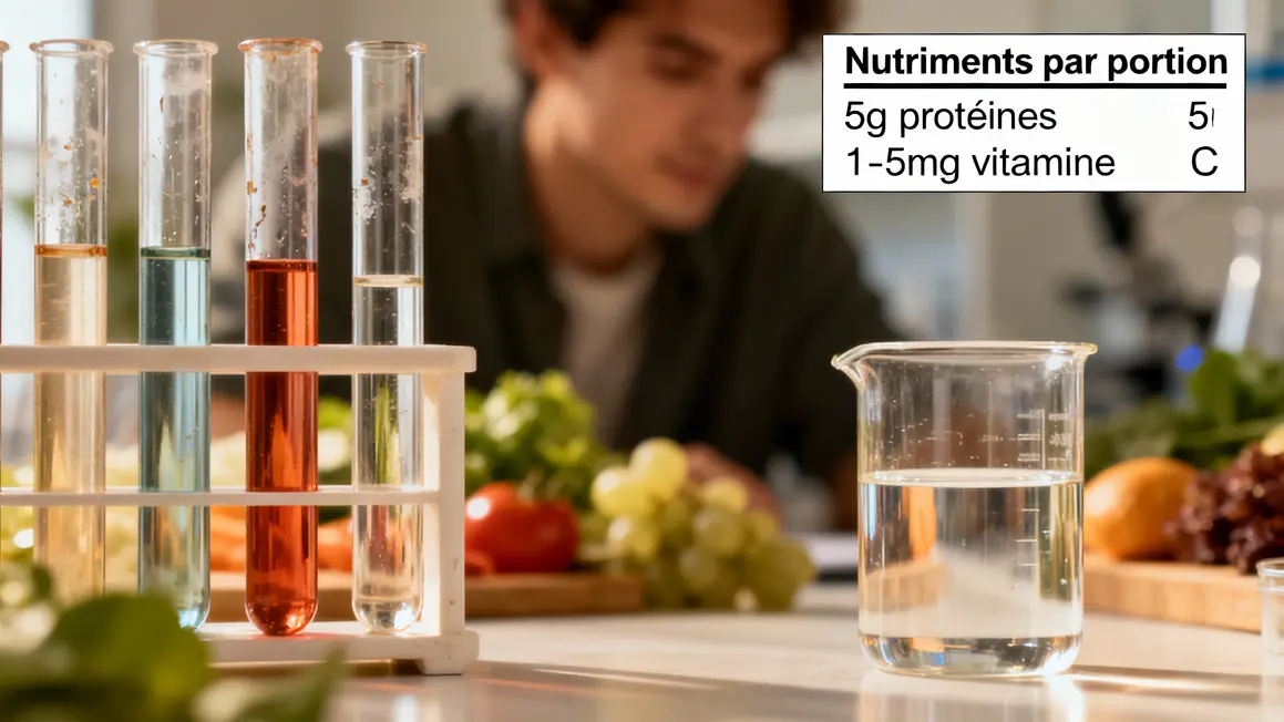 Graphique nutriments sperme aliments comparés