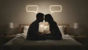 silhouette couple ejaculaton orale dialogue intime