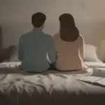 Couple stylisé discutant ingestion sperme fellation santé