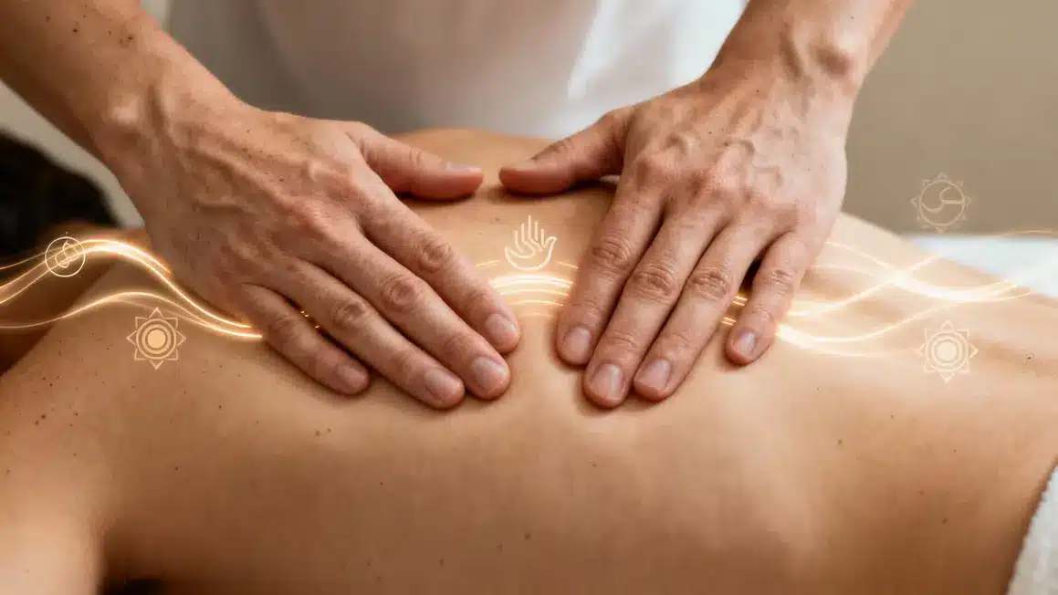Mains massage tantra energie respiration chakras