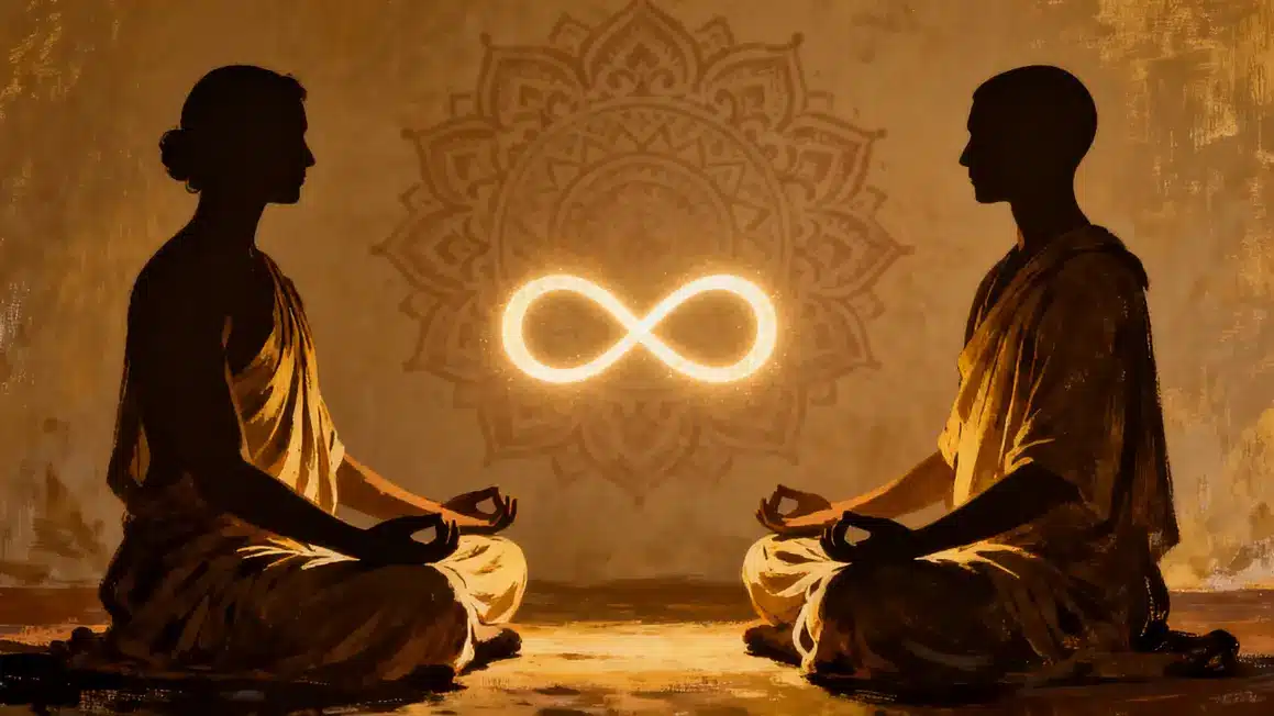 Silhouettes méditation origins massage tantrique