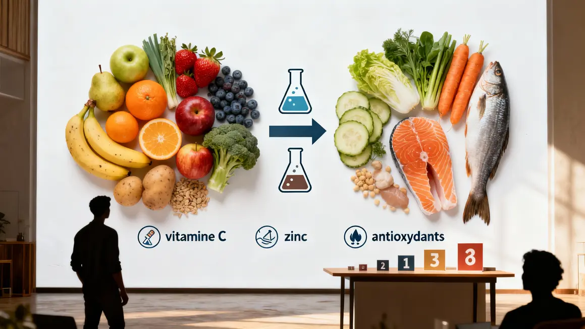 Comparaison sperme micronutriments antioxydants aliments