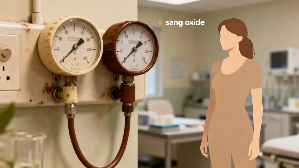 Jauge couleur sang oxydé perte vaginale marron castanha explications