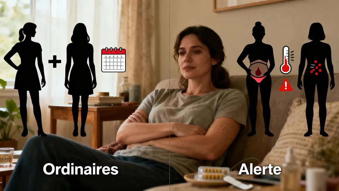 Comparatif signes ordinaires et alerte pertes brunes